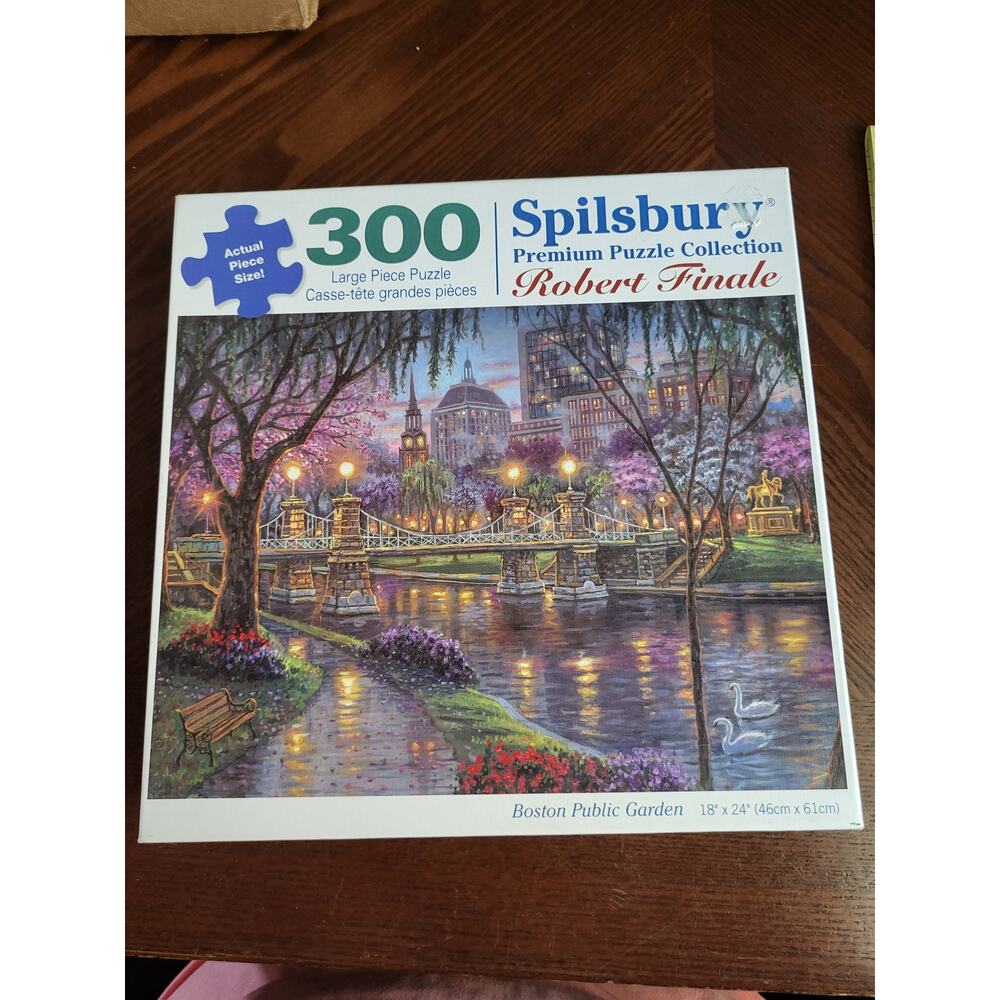 Spilsbury premium Jigsaw Puzzle Robert Finale Boston Public Garden at Sunset